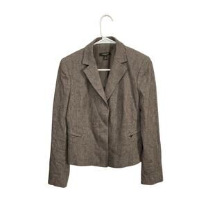 Ann Taylor Womens Wool Blend Button Blazer Jacket Size 6 Small